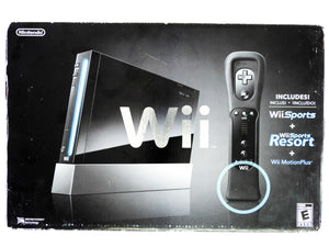 Nintendo Wii System [Wii Sports + Wii Sports Resort + Wii Motion Plus] [RVL-001] Black