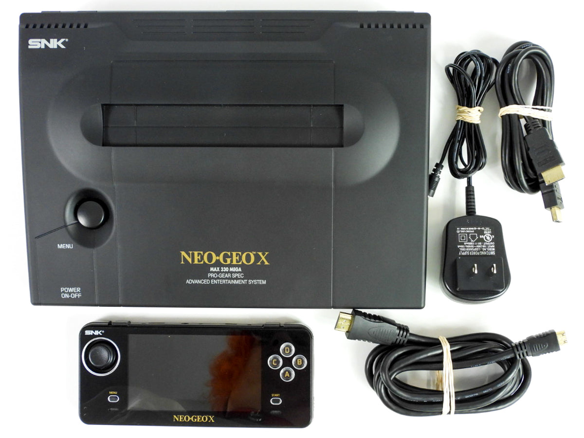 NEO GEO X GOLD CONSOLE GOOD Handheld System with Arcade Stick 20 Games  X0212