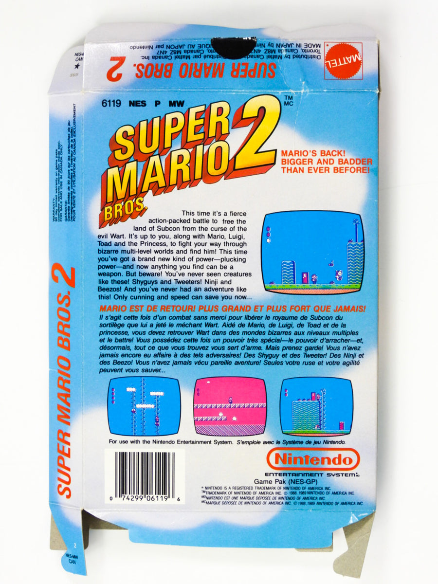 Super Mario Bros Nes Box Super Mario Bros [Mattel] [CAN Version