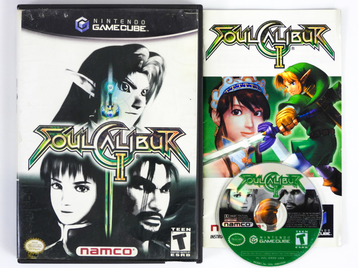 Nintendo Game Cube 2 controllers Memory Card and buy Game Soul Calibur 2