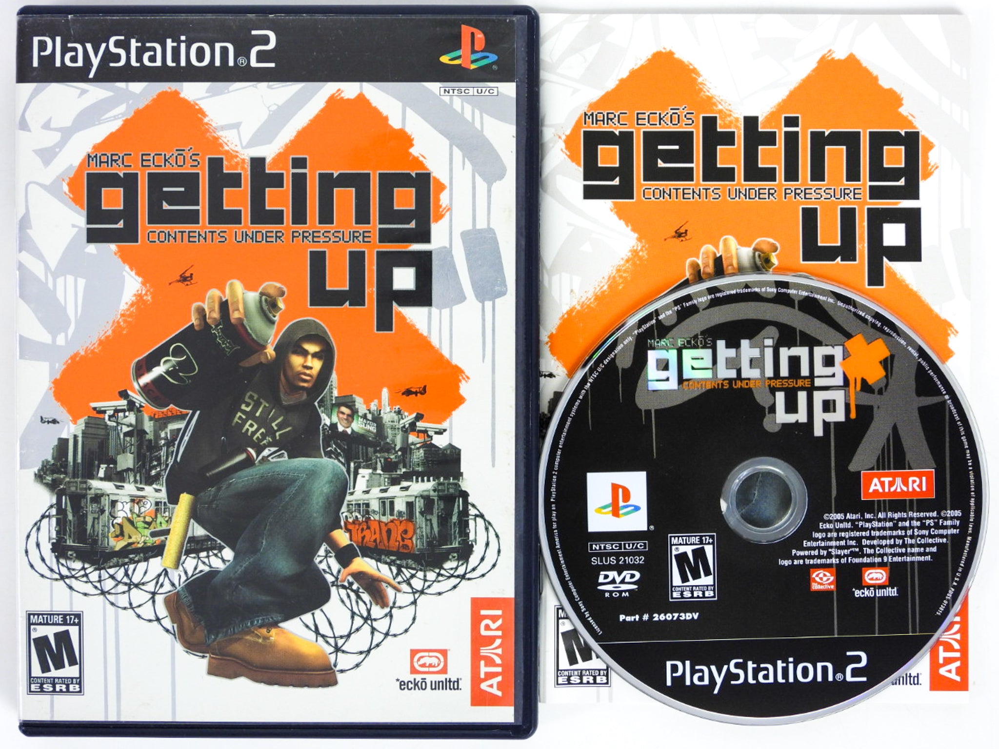 Jeu PS2 Marc Ecko's Getting Up: Contents Under Pressure - Bon état, Disque Propre