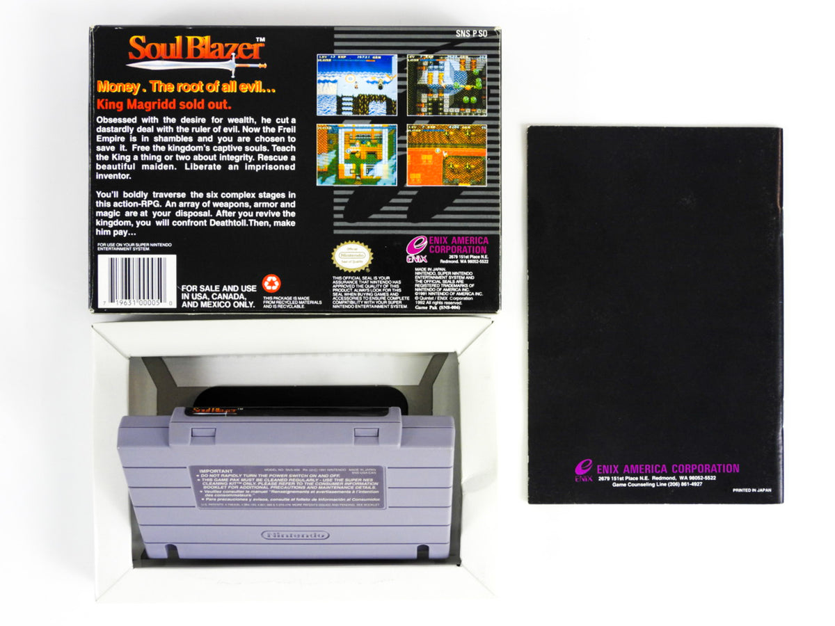 Soul Blazer Super Nintendo Retroplace Cover Soul Blazer Nintendo