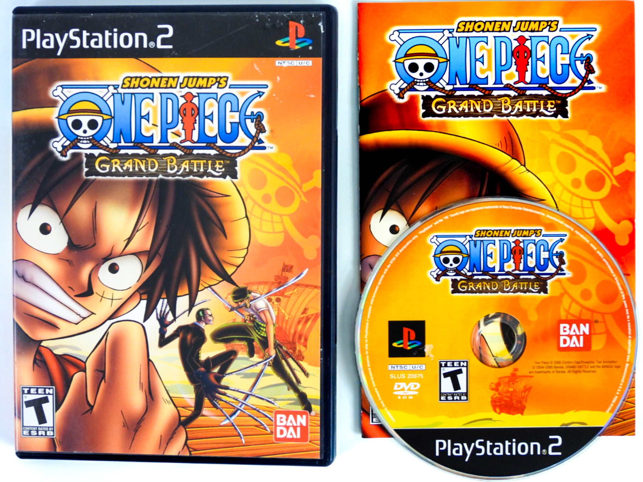 Jeu One Piece Grand Battle PS2 - Version PAL - Jeu De Combat Bandai - Bon état