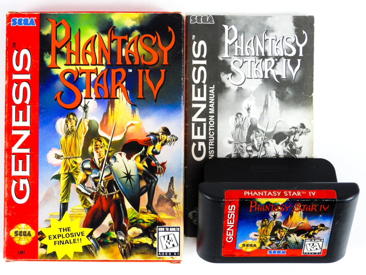 Phantasy Star IV (Sega Genesis, 1994) good Authentic With Box No Manual