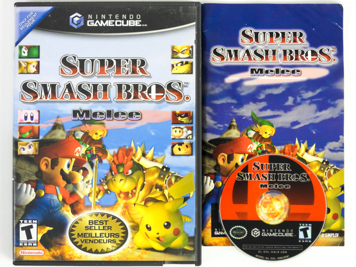 Nintendo GameCube Super Smash Melee Best Seller (COMPLETE