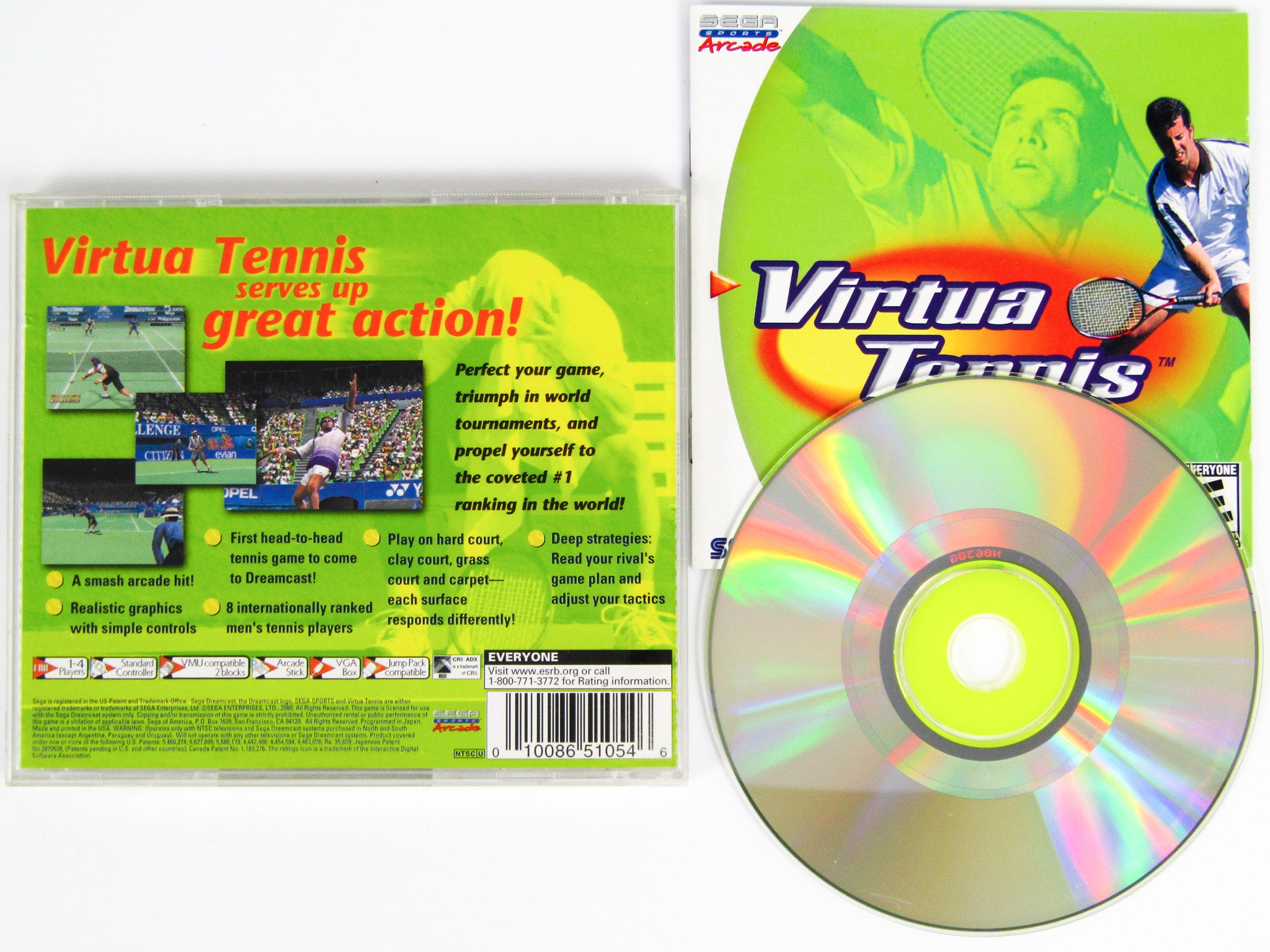 Jeu SEGA DREAMCAST : Virtua Tennis - État Bon - Vendeur Professionnel