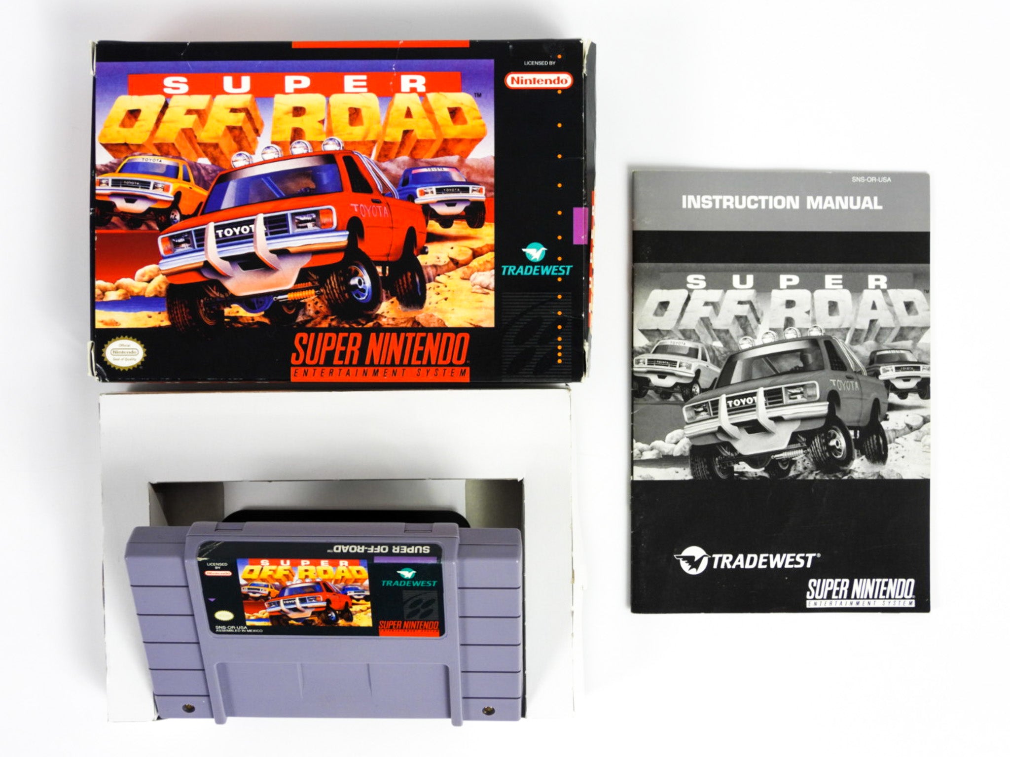 Boîte De Jeu Super Off Road Sur SNES - Version Nintendo - NEUVE Sous Cellophane