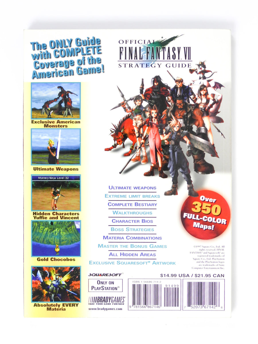 ✨Brady Games Final Fantasy VII hot 7 Official Guide ✨