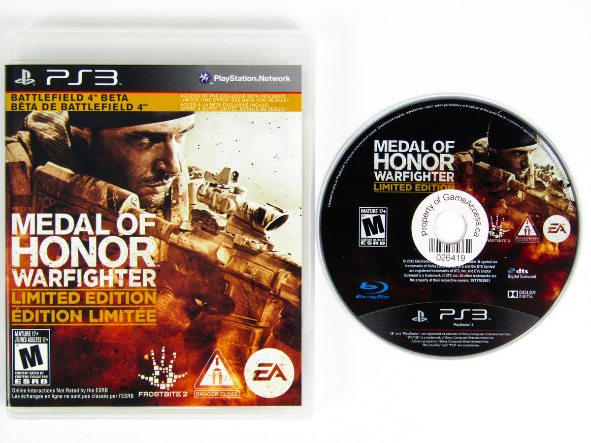 Medal Of Honor Warfighter Limited Edition PlayStation 3 PS3 Medal Of Honor Warfighter Limited Edition PlayStation 3 PS3