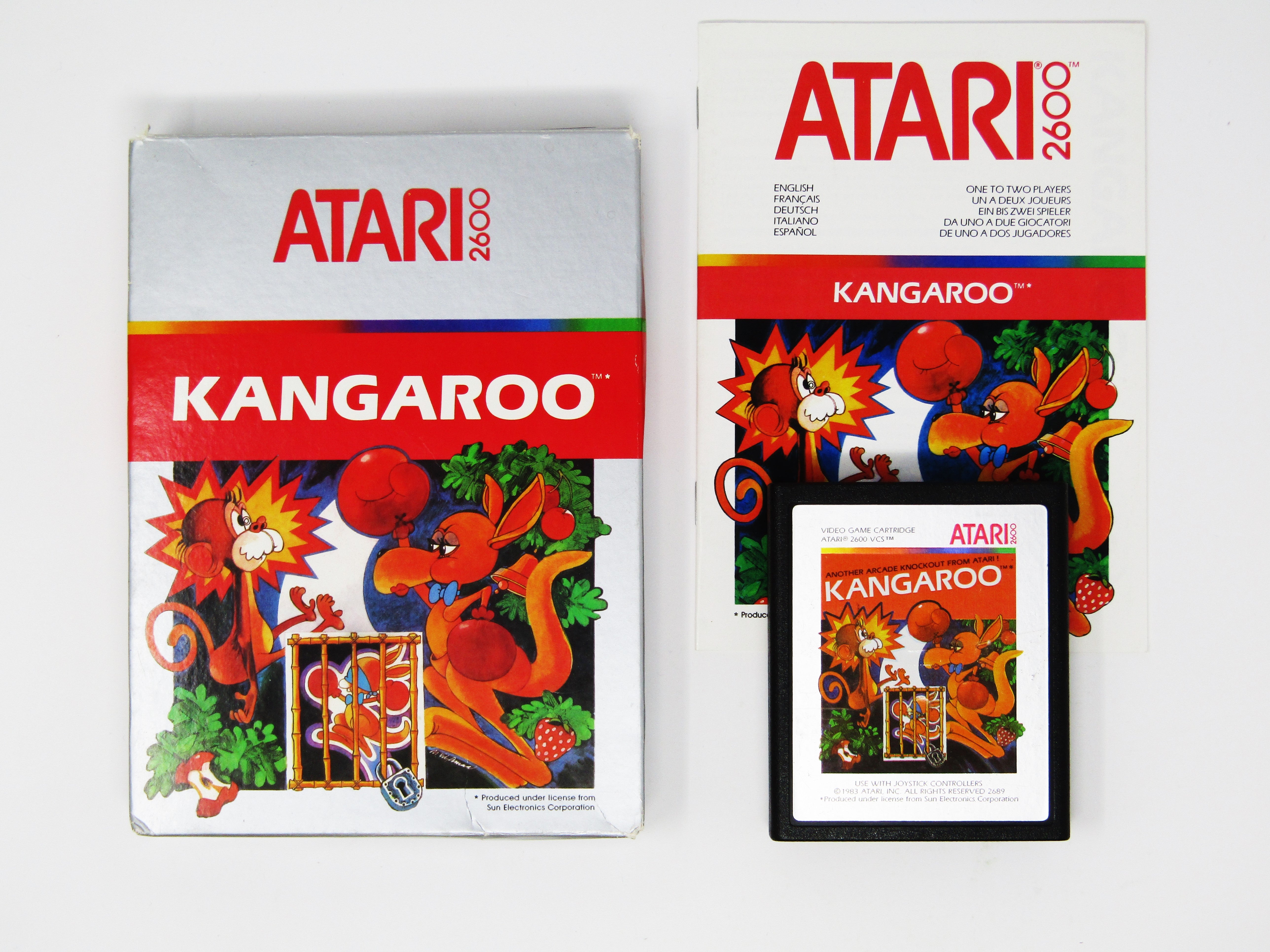 Jeux ATARI 2600 KANGAROU 1987 En Boîte version Europe Retrogaming Bel Jeux ATARI 2600 KANGAROU 1987 En Boîte version Europe Retrogaming Bel