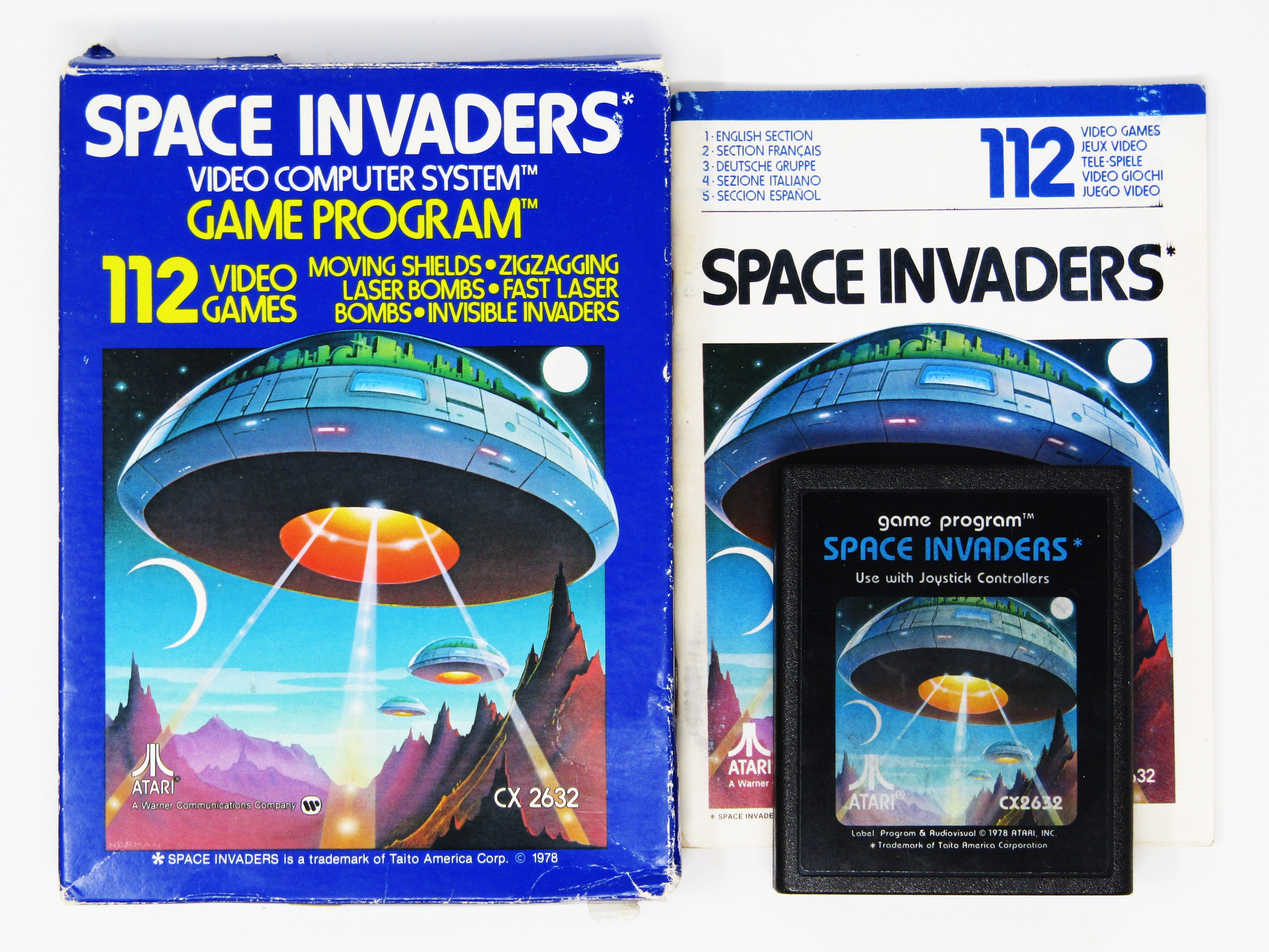 Console Atari 2600 Avec Space Invaders - Boîte, Manuel, Sans Manette (PAL)