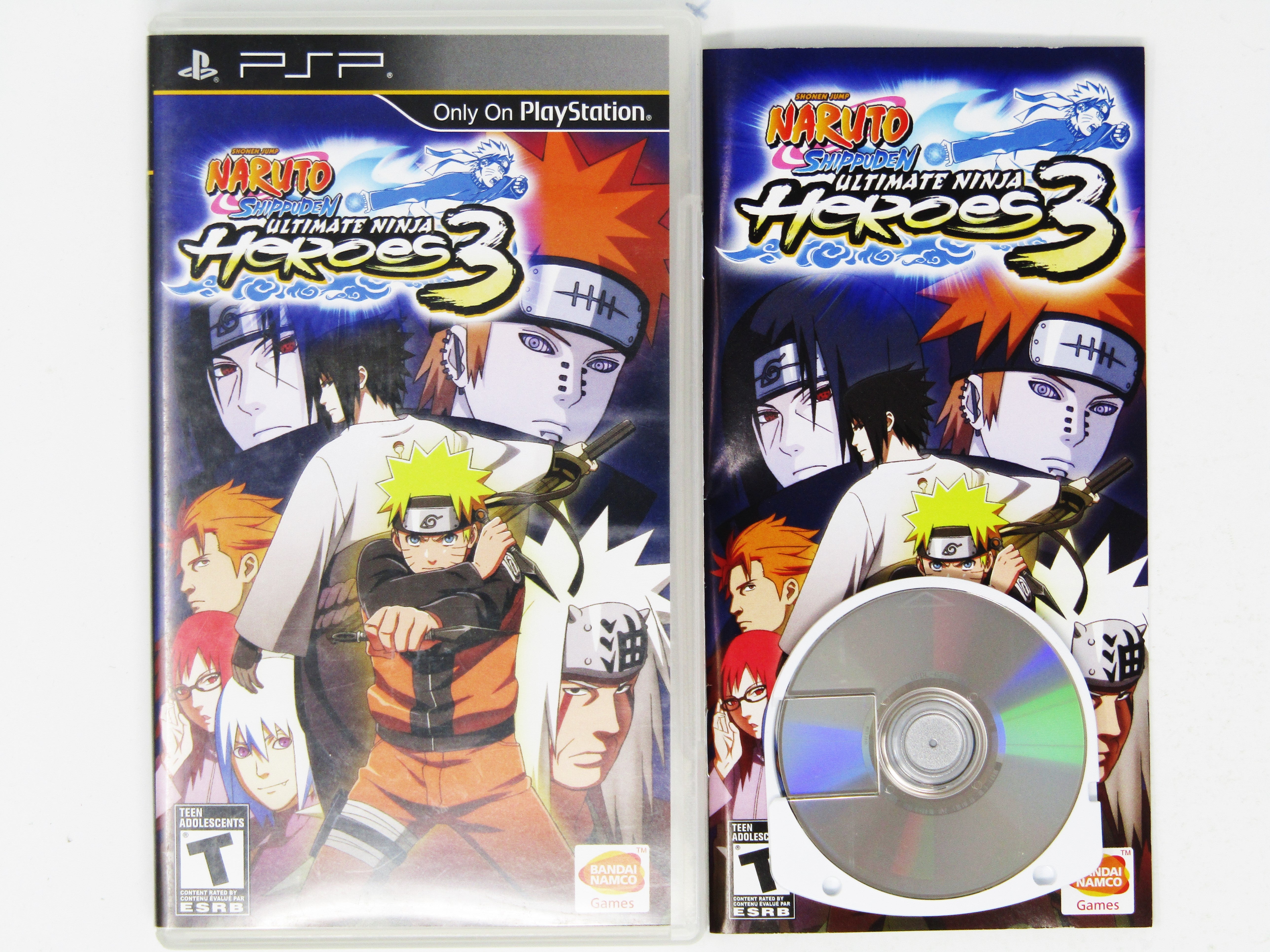 Jeu PSP Naruto Shippuden Ultimate Ninja Heroes 3 - Version Française, Très Bon état