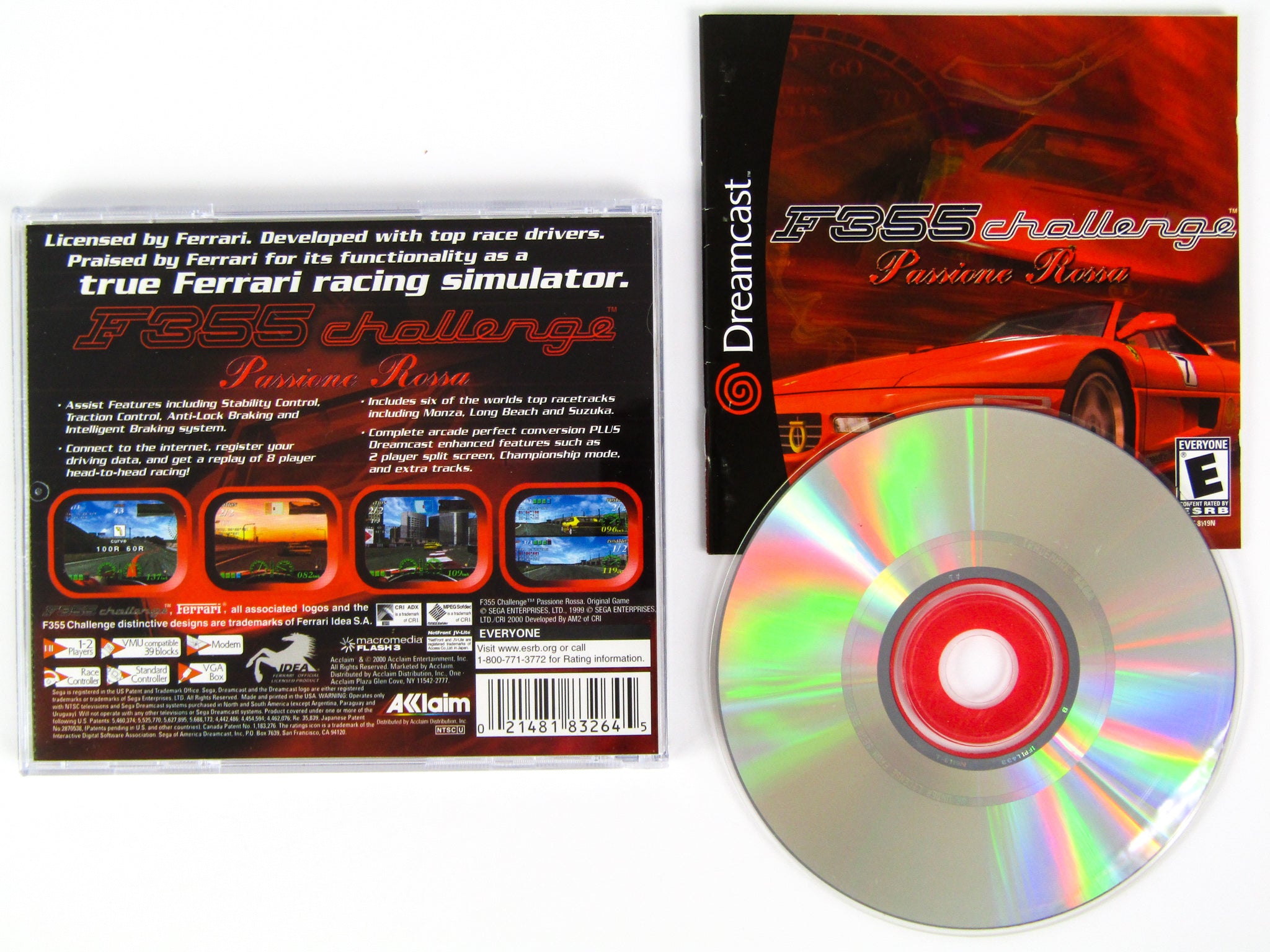 F355 Challenge Sega Dreamcast COMPLET PAL CIB