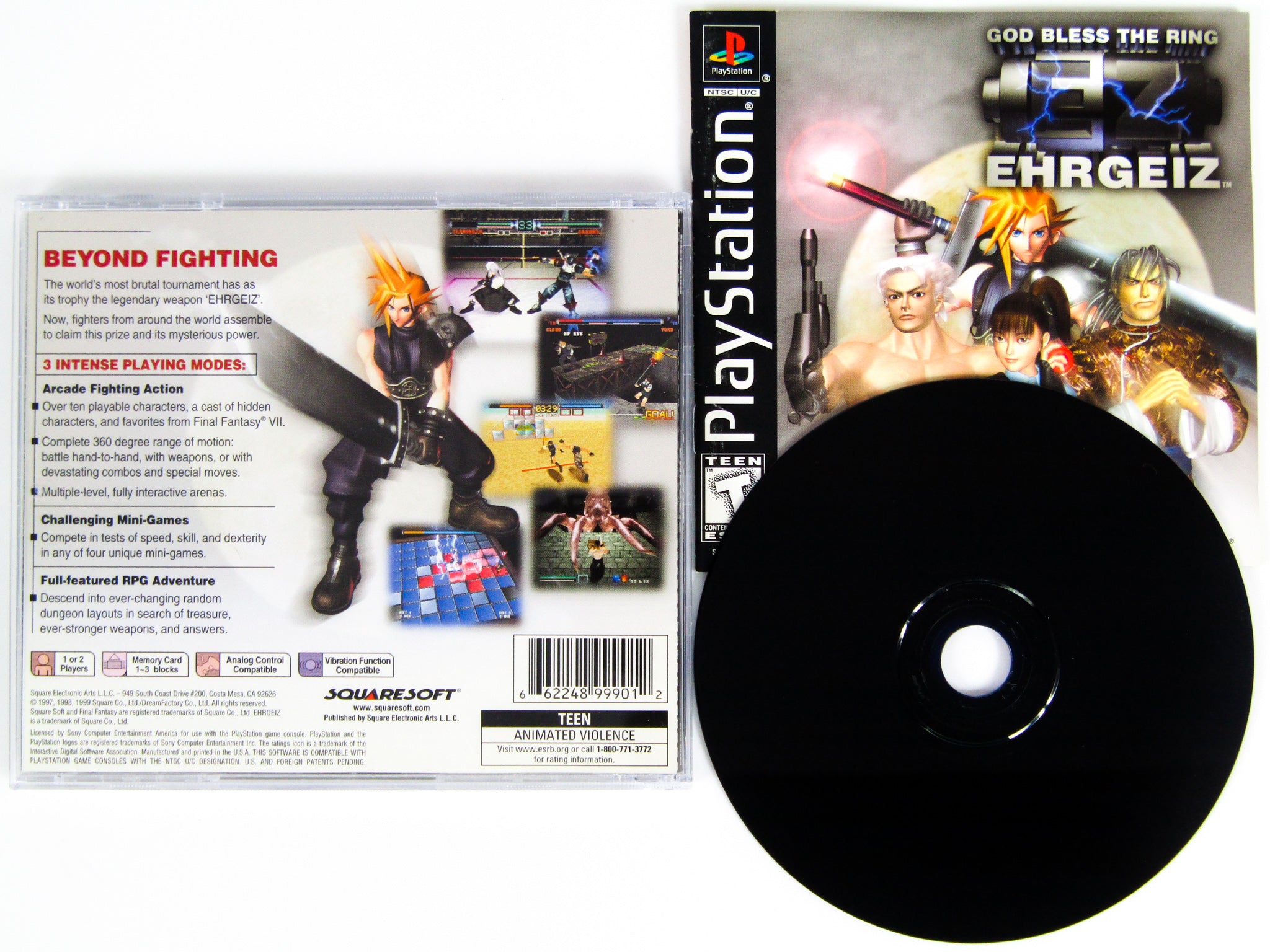 Jeu Ehrgeiz – Final Fantasy – Sony PlayStation 1 – Édition Premium – Bon état