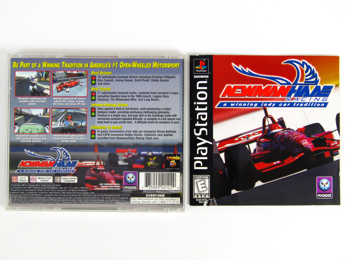 Jeu PS1 - Newman Haas Racing - PAL FR - Complet (boîtier, Notice) - Bon état