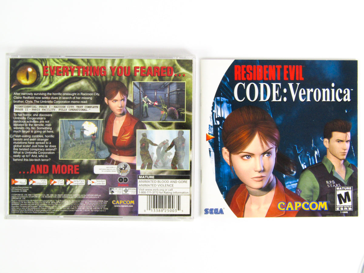 Resident Evil CODE: Veronica (SEGA Dreamcast, 2000) UNPLAYED COMPLETE NEW  MINT 13388250035