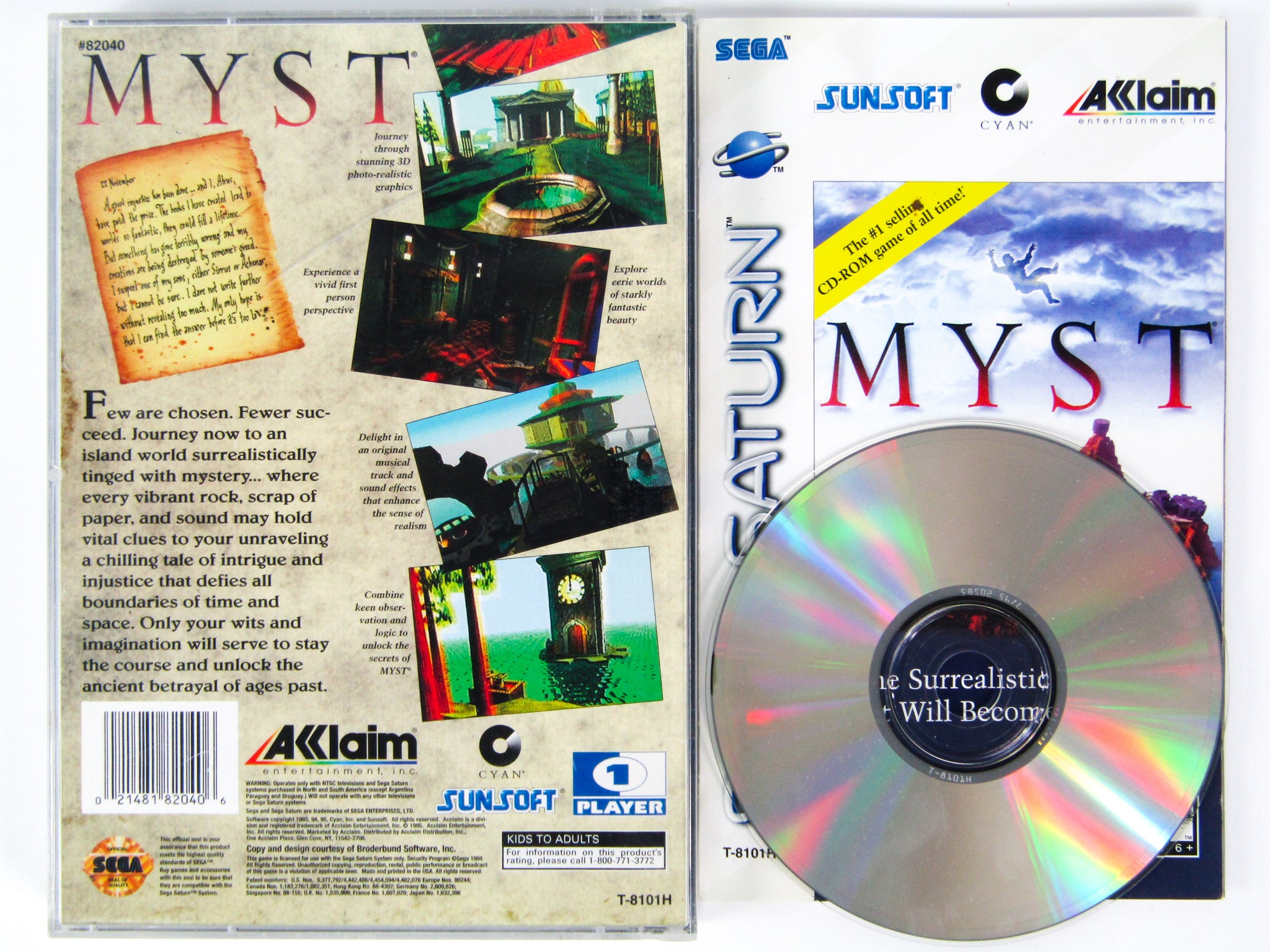 Myst Sur Sega Saturn – CD Seul, Jeu PAL, Très Bon état