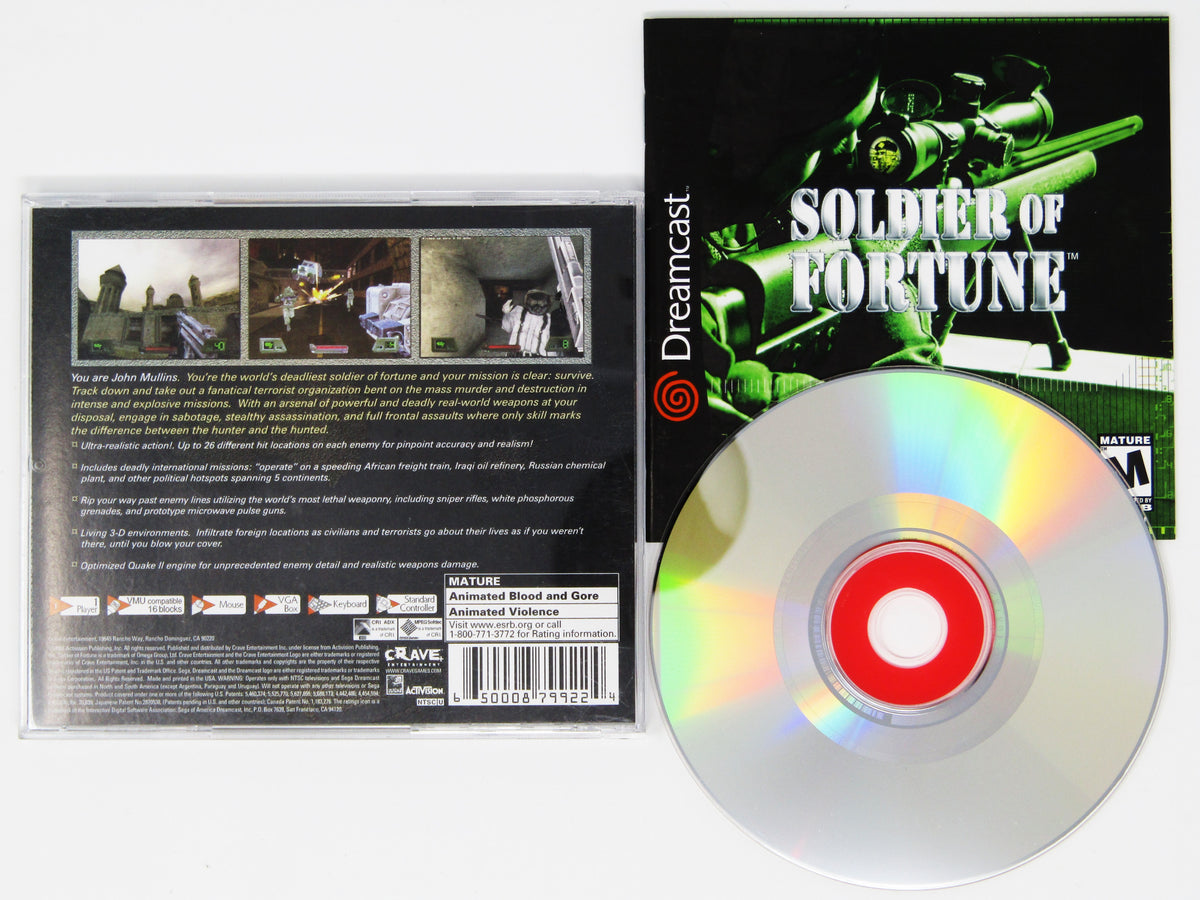 SOLDIER of FORTUNE. 北米版 Dreamcast