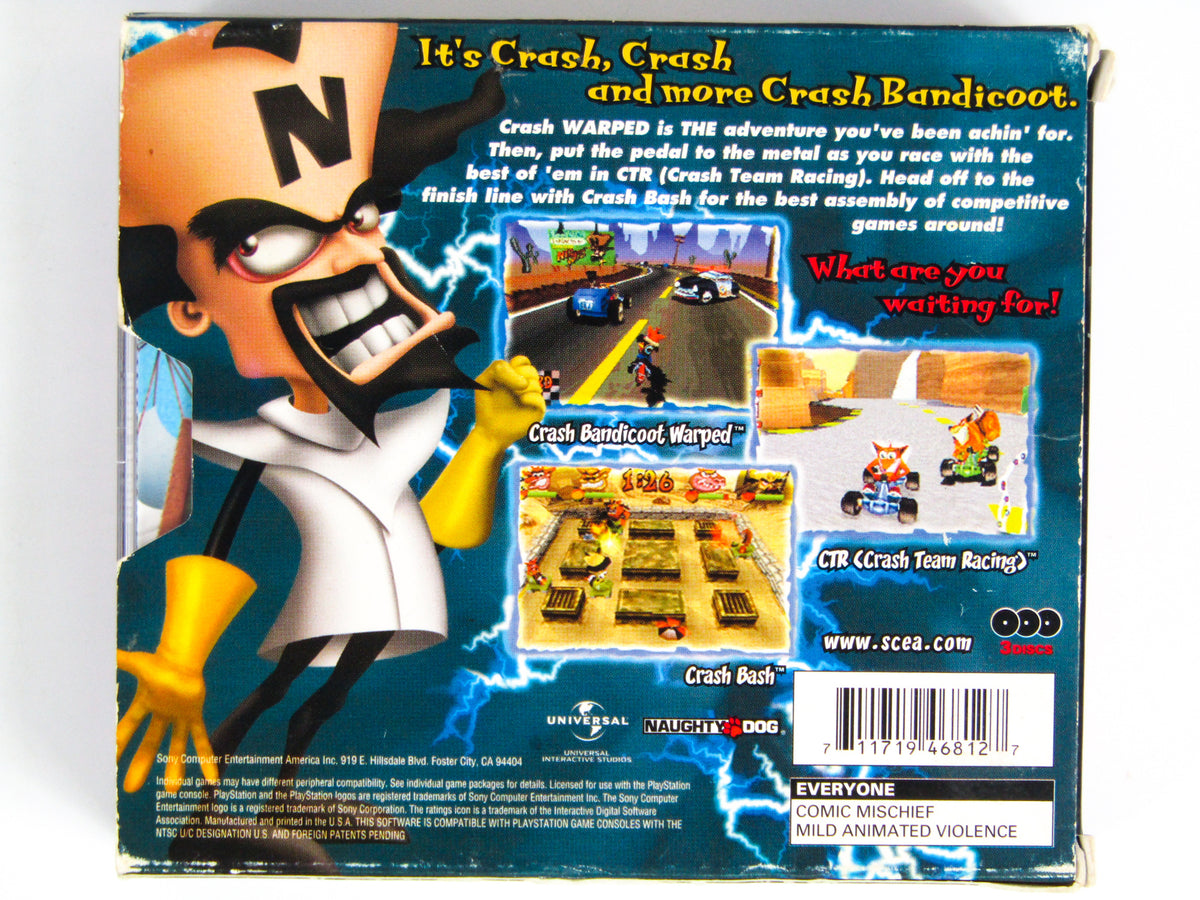 Coleção Crash Bandicoot 1, 2, 3 (Patch) PS1 - MIDIA PRETA | Brasil