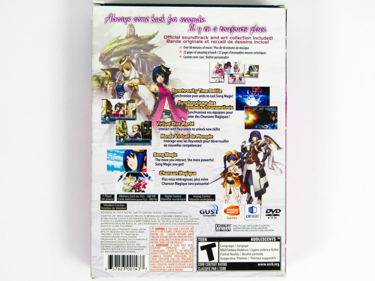 2024 Ar Tonelico 2 Melody of MetaFalica Limited Edition For Playstation 2