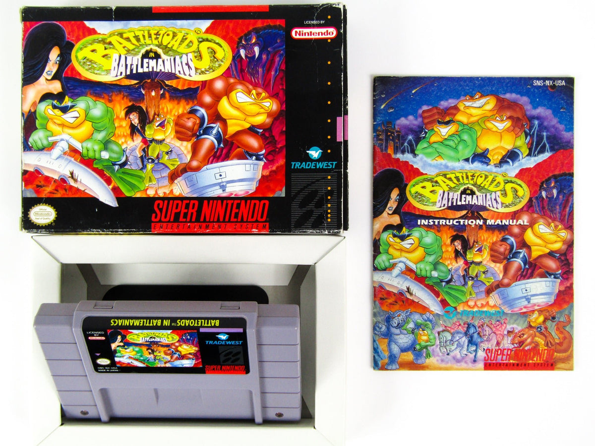 Battletoads store in Battlemaniacs for Super Nintendo (CIB)