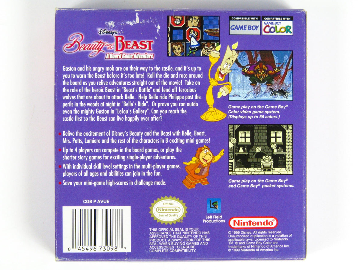 Beauty And The Beast A Board Game Adventure (Game Boy Color) – Retro MTL