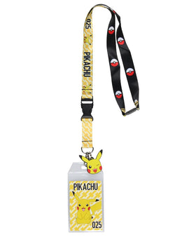 Lanière Pokemon Pikachu avec breloque en caoutchouc