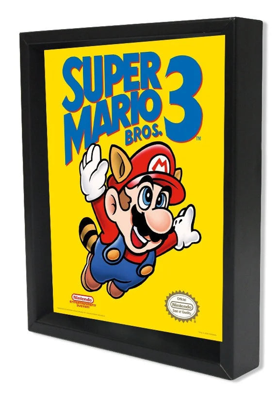 Super Mario Bros 3 Game Covert Art 3D Lenticular Frame