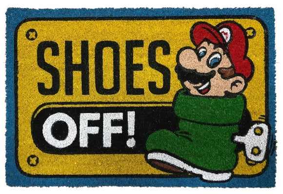 Tapis d'entrée Shoes Off! Mario