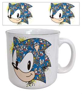 Tasse en céramique visage SEGA Sonic pixelisé 20 oz