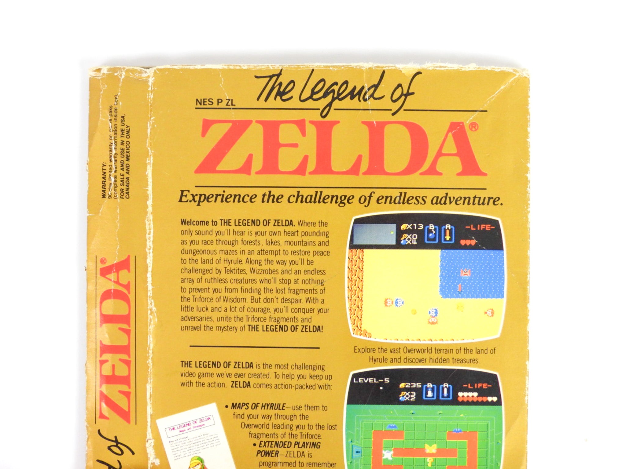 The Legend of shops Zelda Nes Box only