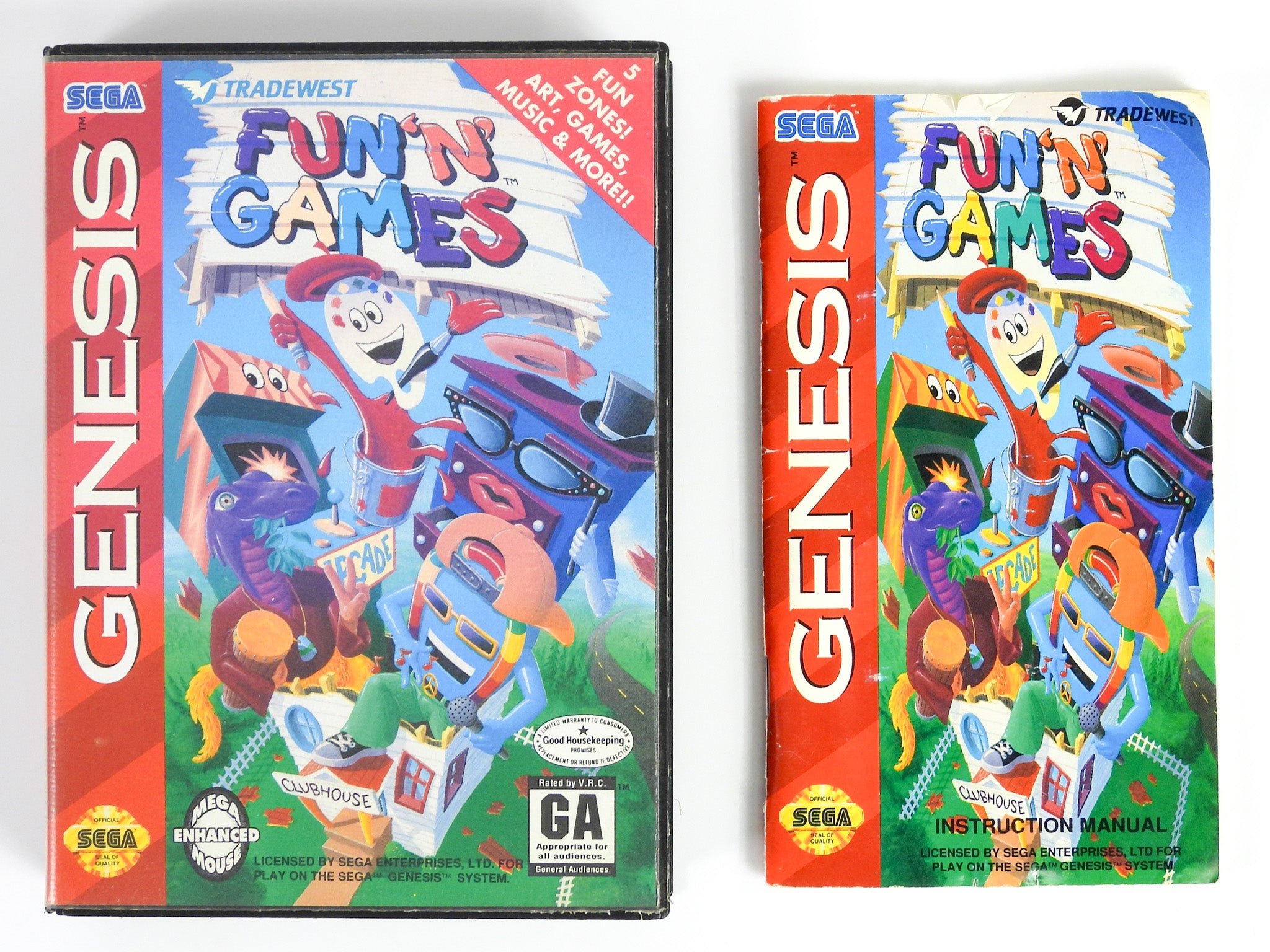 Sega Mega Drive - Fun'n Games - Paint Games Music Style - Bon Sega Mega Drive - Fun'n Games - Paint Games Music Style - Bon