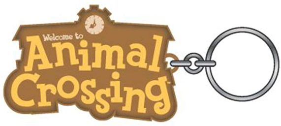 Animal Crossing Logo Rubber Keychain