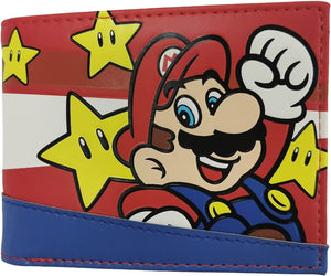 Portefeuille pliable Super Mario étoiles