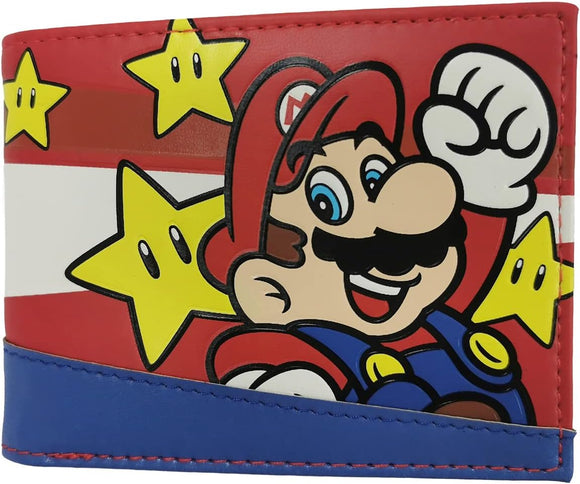 Portefeuille pliable Super Mario étoiles