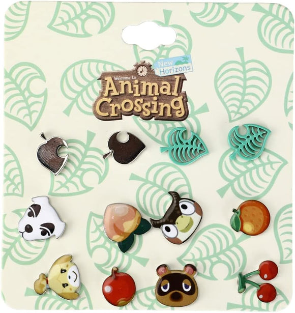 Ensemble de 6 Boucles d'oreilles Animal Crossing New Horizons
