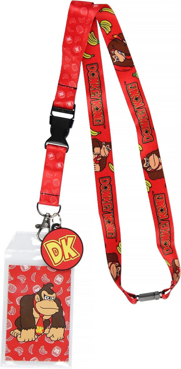 Donkey Kong Lanyard with Rubber Charm