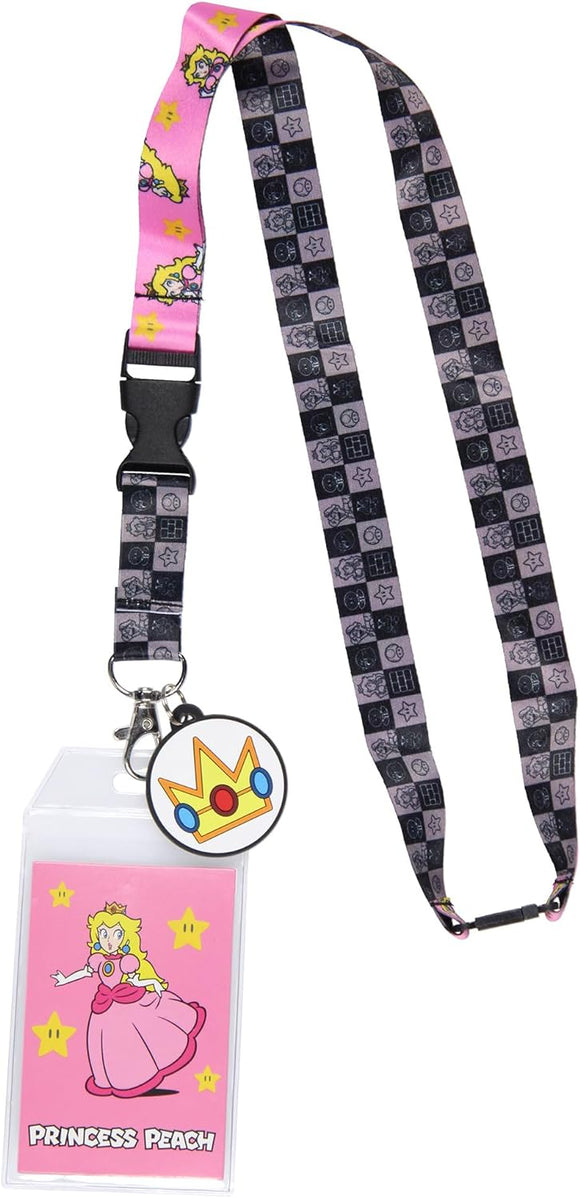 Princess Peach Lanyard with Rubber Charm
