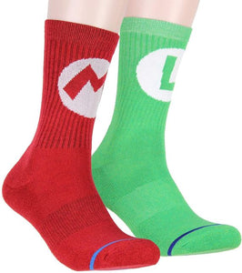 Mario And Luigi 2 Pack Socks