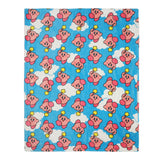 Kirby Kanji Double Sided Reversible Throw Blanket