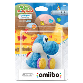 Light Blue Yarn Yoshi - Yoshi's Woolly World series (Amiibo)