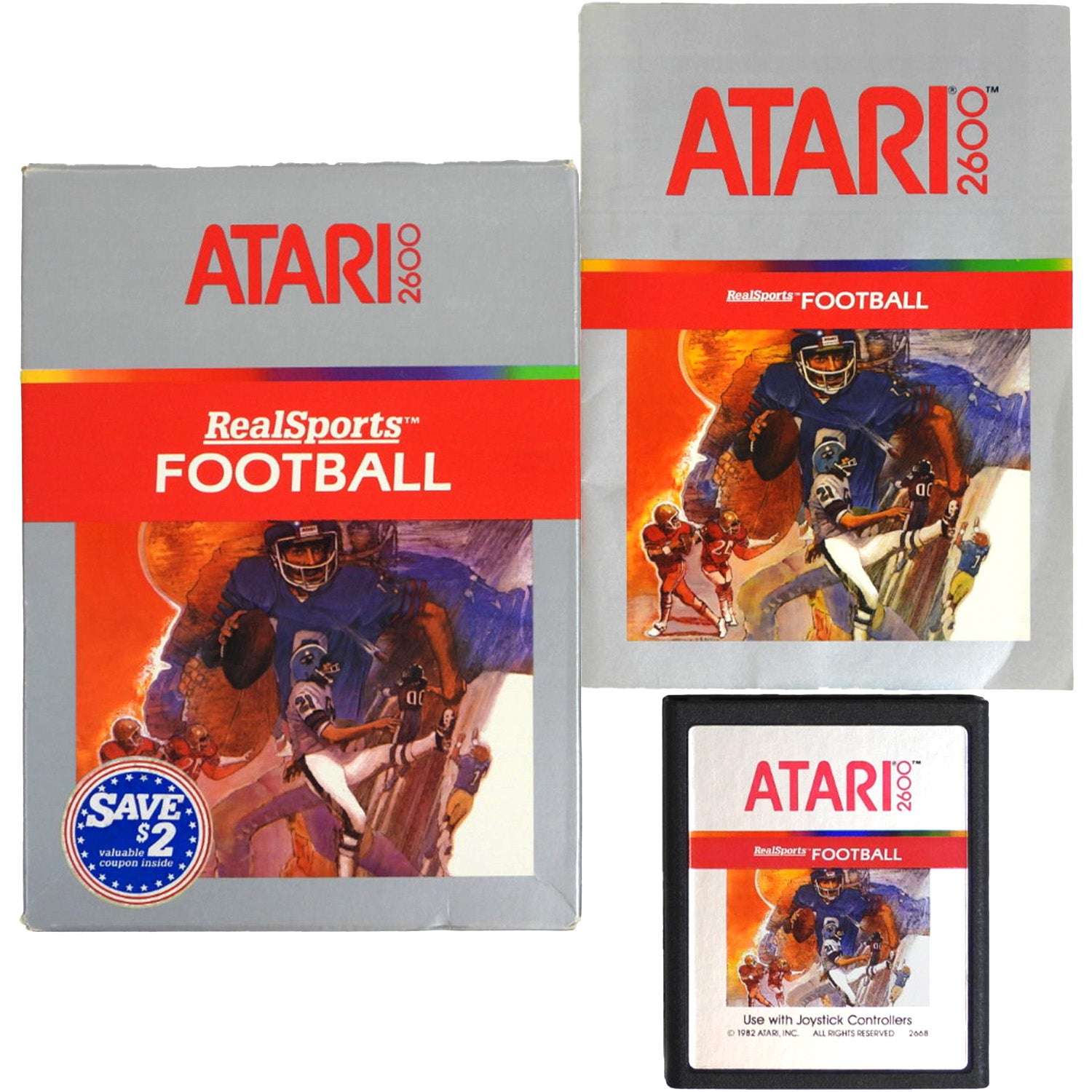 RealSports Football [Silver Label] (Atari 2600)