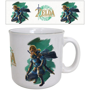 Ceramic mug Zelda Tears Of The Kingdom Crouching Link 20 oz