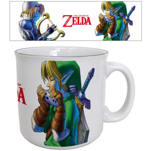 Zelda Ocarina Of Time Link & Sheik Ceramic Mug 20 Oz