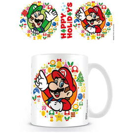 Tasse en céramique Super Mario Bros. « Joyeuses Fêtes » 11 oz