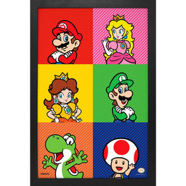 Super Mario Characters PopArt Frame
