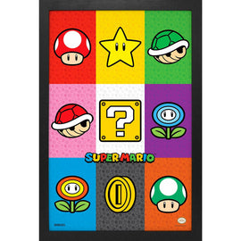 Cadre Super Mario objets PopArt