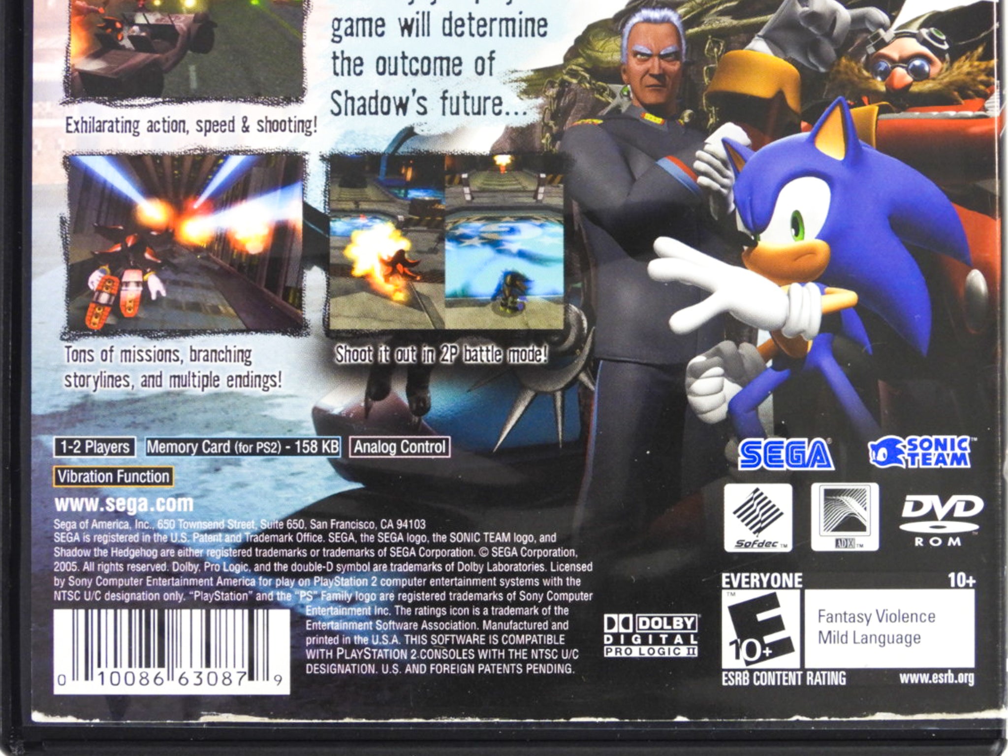 Shadow Ps2 Shadow The Hedgehog (Playstation 2 / PS2) – RetroMTL