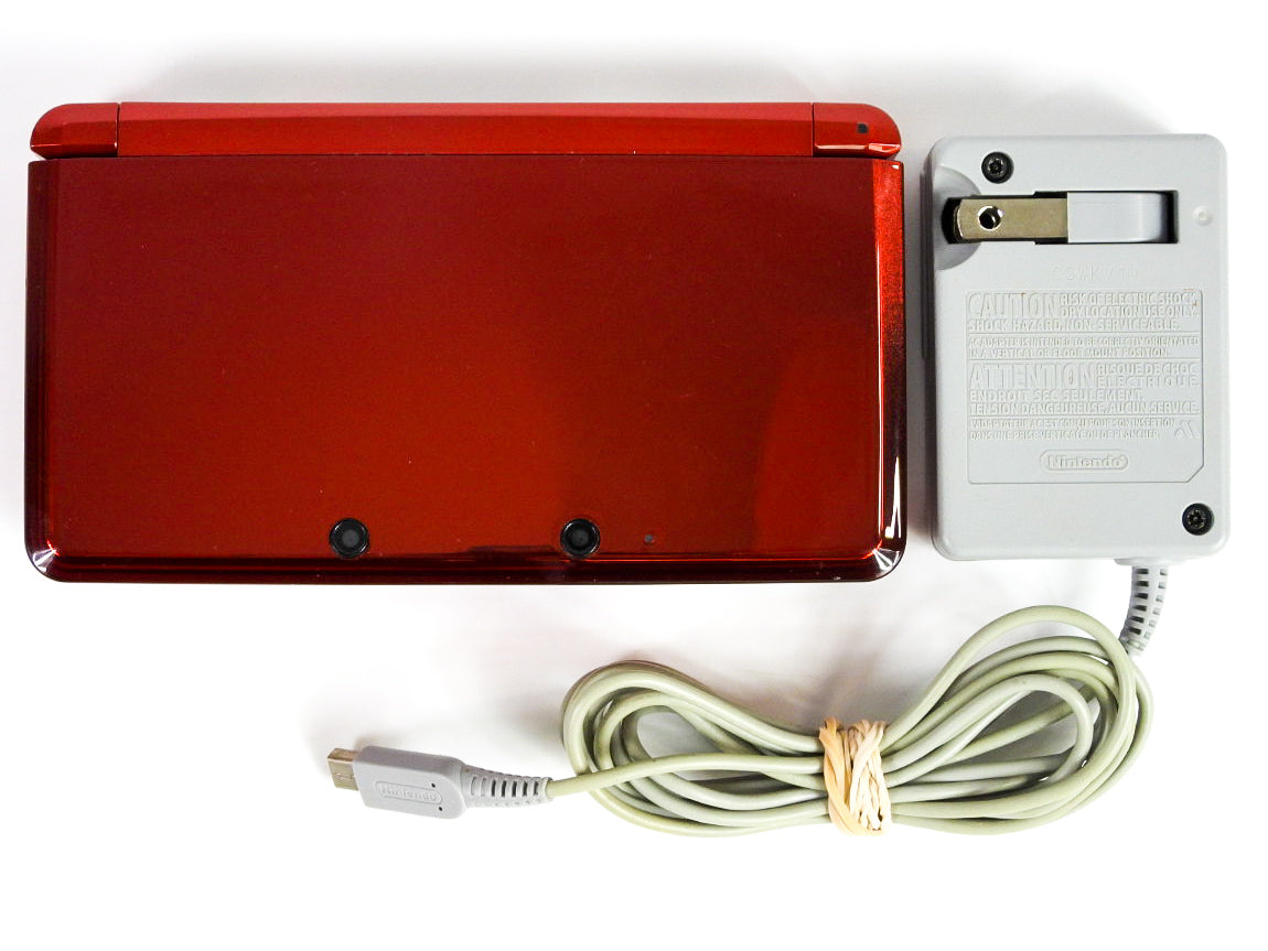 Nintendo 3DS Flame Red System factory - Charger Included