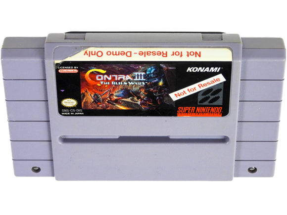 Contra III 3 The Alien Wars [Not For Resale] (Super Nintendo / SNES)